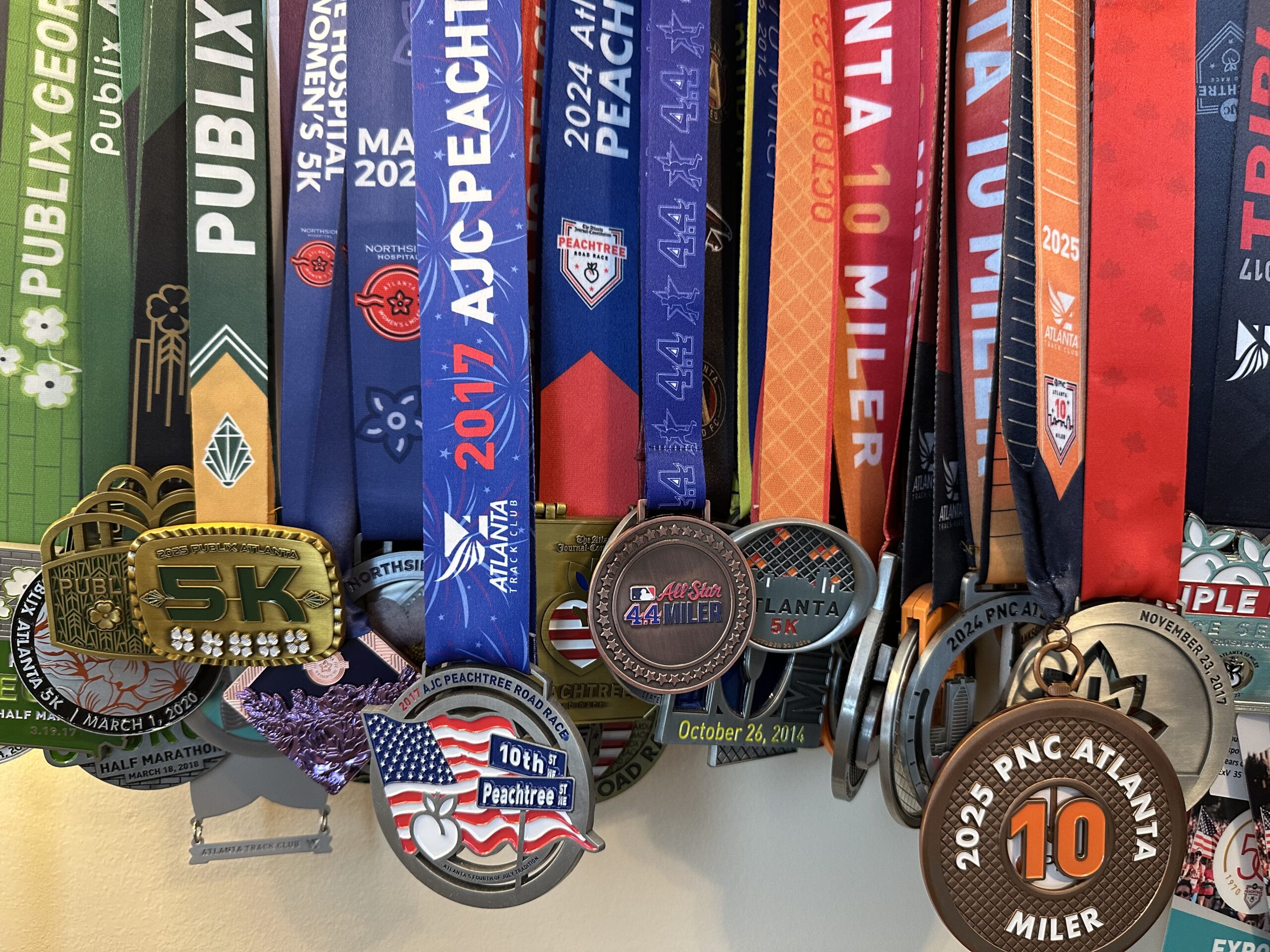 Atlanta Track Club race medals